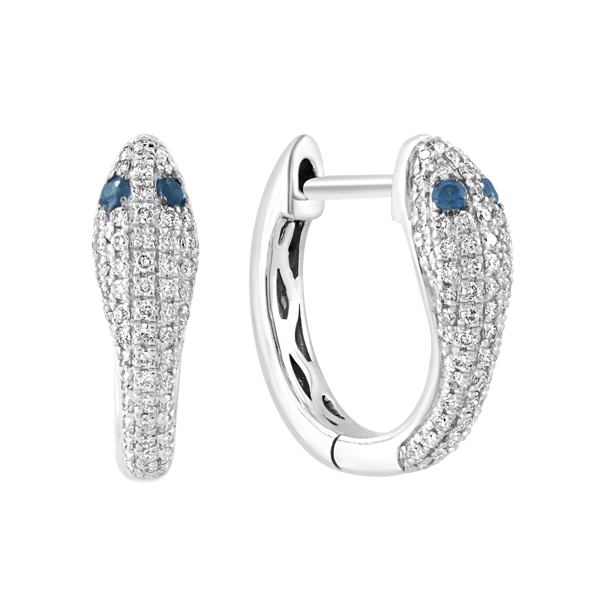 Diamond and Sapphire Snake Earrings | Maison Birks Salon